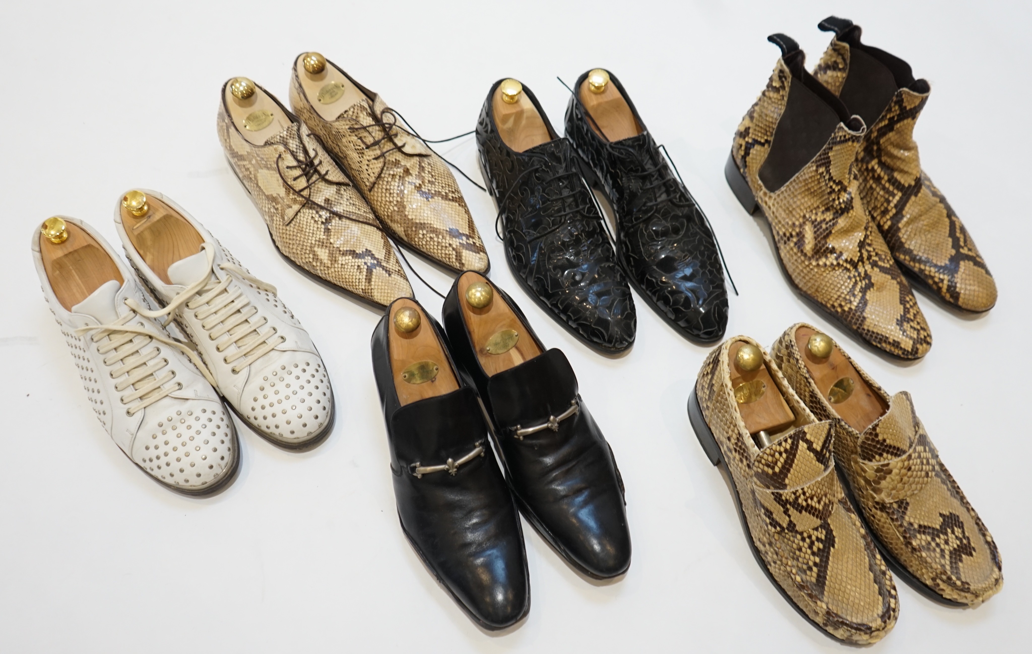 Six pairs of gentleman's Patrick Cox shoes